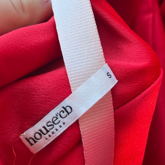 New House of CB ZANAB THIGH SLIT MAXI DRESS size small red rose - Picture 8 of 10